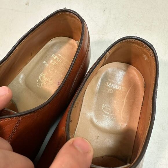 NEW HEELS Alden x Brooks Brothers 972 Straight Tip Blucher Brown Calf USA 8.5 D main image 11